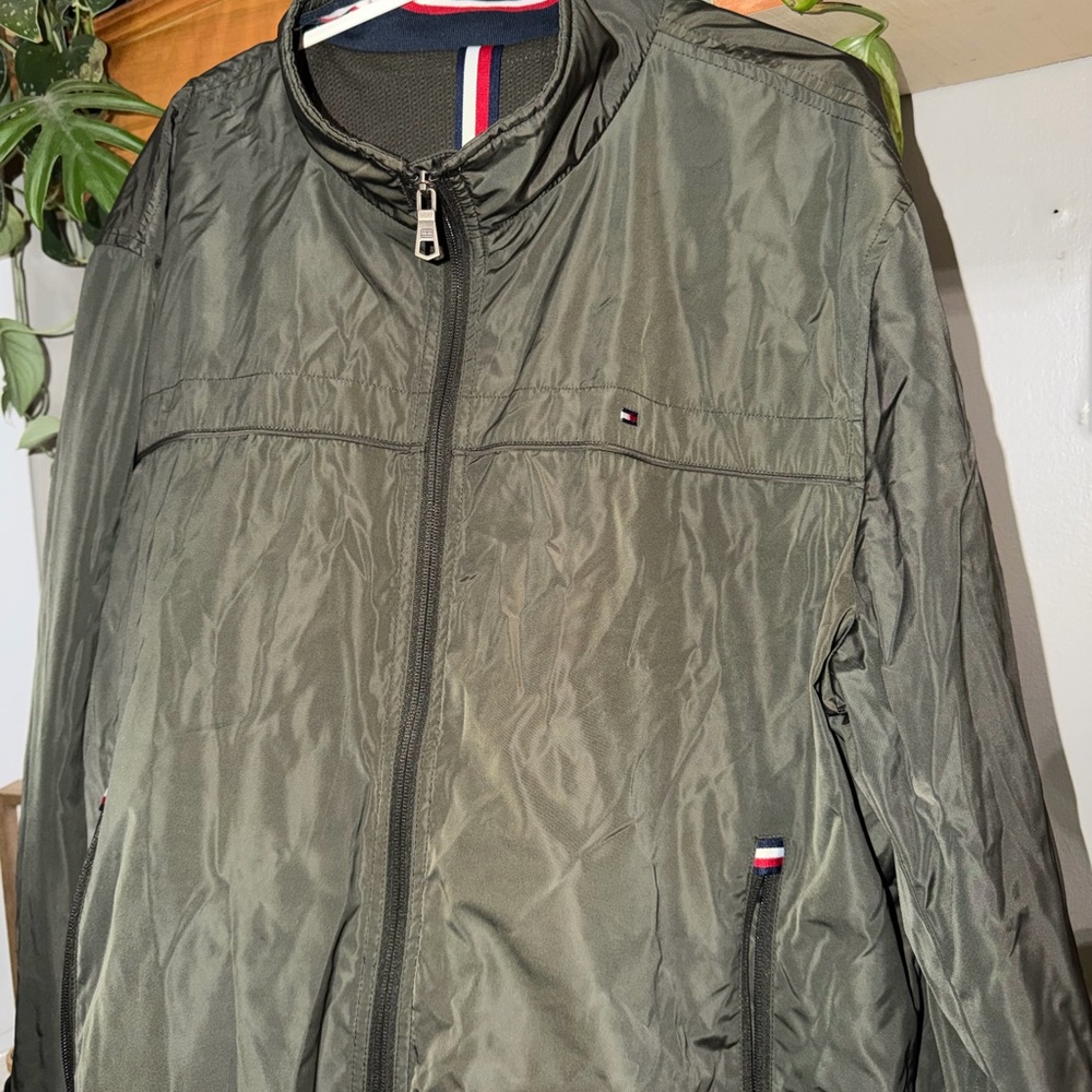 Tommy Hilfiger Men's Dark Greenish Black Jacket